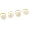 Napkin rings GLAMOR 4pcs, pearls