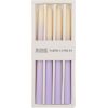 Antique candle CAROLA 4pcs 25cm purple/white mother-of-pearl