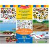 MELISSA & DOUG Atkārtoti lietojamo uzlīmju komplekts – Transportlīdzekļi