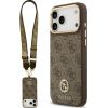 Guess 4G Strass Logo & Big Strap Metal Buttons MagSafe Case Aizsargapvalks priekš Apple iPhone 17 Pro Max Neoriģinālie Maciņi