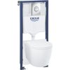 Grohe 5 in 1 - pods ar vāku Start Round, rāmis, hromēts taustiņš Sail, stiprinājumi, blīve