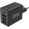 Hama   Charger 35W PD USB-C + 3USB-A Black