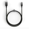 Evelatus   USB A to C, 1.2M Aluminum housing braiding Black Дата USB-кабели