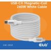CABLE USB-C TO USB-C 2M/MAGNETIC WHITE CAC-3032 CLUB3D Дата USB-кабели
