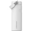 Stanley Termopudele ar salmiņu The IceFlow Bottle Flip Straw 2.0 0,47L balta Pudeles