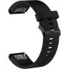 Fixed Silicone Strap for Garmin QuickFit 20mm Black Smart-Watch aksesuāri