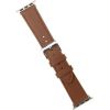 Fixed Strap for Apple Watch 42/44/45/46/49mm Brown Leather Smart-Watch aksesuāri