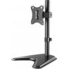 Manhattan Desk Mount for TV & Monitors, Stand Assembly, Tilt/Swivel/Rotation, For screens 10" to 27", VESA compatability: 75x75 and 100x100mm - check the dimensions of the four mounting holes on back of screen to ensure it fits, Max 7kg, Black, Bracket