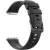 Fixed Silicone Strap for Huawei Band 8/9/10 Black Smart-Watch aksesuāri
