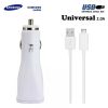Samsung EP-LN915UWE 2A 15W USB Авто зарядка быстрого заряда  + Micro USB 3.0 Кабель Белый (EU Blister)