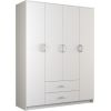 Top E Shop Topeshop ROMANA 160 BIEL KPLB bedroom wardrobe/closet 11 shelves 4 door(s) White Skapji