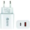 Extradigital Зарядное устройство EXTRA DIGITAL USB 3.0+ Type C: 220V, 20W, QC3.0+ PD