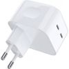Charger CHOETECH 2x USB Type-C, 35W, PD3.0, Qc3.0