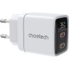 Зарядное устройство CHOETECH GaN 2xUSB Type-C: 35 Вт, PD