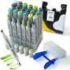 Double-sided Marker Pens ARRTX Oros, 24 Colours, green tone shade