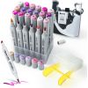 Double-sided Marker Pens ARRTX Oros, 24 Colours, purple tone shade