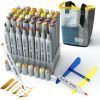 Double-sided Marker Pens ARRTX Oros, 40 Colours, yellow tone shade