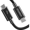 Cable CHOETECH Thunderbolt 4, USB-C to USB-C, 40Gbps, 100W, 20V/ 5A, 8K/ 60Hz, 0.8m Сетевые кабели, провода