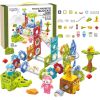 Woopie WOOPIE Klocki Magnetyczne Tor Kulkowy Zwierzęcy Raj 104 el. Konstruktori 