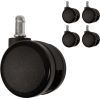 Krēsla riteņi MIKE 5 gab. komplektā, D60mm, melna plastmasa Jaunumi -Dārzam