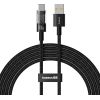 Baseus Gem USB A to USB C fast charging cable 2 m 100 W Black Дата USB-кабели