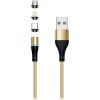 Setty USB magnētiskais kabelis 2m 2A zelta krāsā Data USB kabeļi