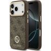 Guess Apple  iPhone 17 Pro Silicone Case with MagSafe Strass Logo Brown Neoriģinālie Maciņi