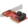 DeLOCK PCIe 6P SATA PCIe x4 card - LP, controller Jaunumi - Datori
