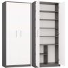 Top E Shop OLIV 2D CLOSED SHELVING UNIT, ANTHRACITE/WHITE SET Jaunumi -Dārzam