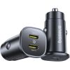 Baseus Auto ātrais lādētājs GoTrip 30W 12-24V 2xUSB-C PD, melns Jaunumi - Viedierices