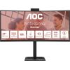 AOC CU34E4CW 34 " VA UWQHD 120 Hz 4 ms 3440 x 1440 pixels 350 cd/m² HDMI ports quantity 2 Black Monitori