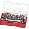 Tengtools Muciņu ar uzgaļiem komplekts Teng Tools TJ1419; 1/4''; 19 gab. Механические инструменты