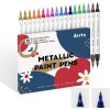 Arrtx 18 Colors Metallic Paint Pens Marķieri