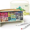 Double-sided Marker Pens ARRTX Alp, 90 Colours Marķieri