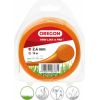 Trimmera aukla, apaļa, oranža, 2,4 mm, 15 m, OREGON Piederumi dārza tehnikai