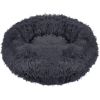 Лежанка Springos PA0151, Ø 90 см, графитово-серая Guļvieta mājdzīvniekiem