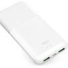 Powerbank 10000mAh 2xUSB, 1xUSB-C, 20W, by Puro White Jaunumi - Viedierices