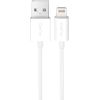 Cable USB to Lightning 2.4A, 1m, by Puro White Data USB kabeļi