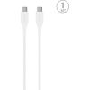 Cable USB-C to USB-C USB 2.0, 1m, by Puro White Data USB kabeļi