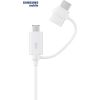 Samsung EP-DG930DWE USB 2in1 Cable USB-C & Micro USB Datu un Uzlādes Kabelis 1.5m (OEM) Data USB kabeļi