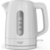 Adler Kettle AD 1380w Electric 2200 W 1 L Polypropylene 360° rotational base White Tējkannas (elektriskās)