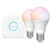 Philips Hue E WCA 806 A60 E27 2kit EU E27 8 W 16 million colours, White and colour light Viedās lampas un spuldzes