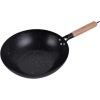 WOK panna 30 cm, oglekļa tērauds, marmora nepiedegošais pārklājums, koka rokturis, KINGHoff, KH 1983 Pannas