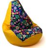 Go Gift Sako bag pouffe Pear print yellow-flower L 105 x 80 cm Мешки и пуфы