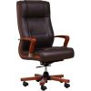 AMBASSADOR brown leather armchair Biroja krēsli