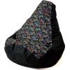 Go Gift Sako bag pouffe Pear print black-pad player XL 130 x 90 cm Мешки и пуфы