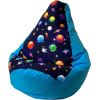 Go Gift Sako bag pouffe pear print blue planets L 105 x 80 cm Мешки и пуфы