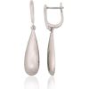Sudraba auskari ar 'angļu' slēdzēju #2204307(PRh-Gr), Sudrabs 925°, rodijs (pārklājums), 3.9 gr. Ar "angļu" slēdzēju