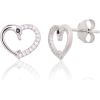 Sudraba auskari-puseti #2204135(PRh-Gr)_CZ+CZ-BK, Sudrabs 925°, rodijs (pārklājums), Cirkoni, 1 gr. Puseti