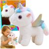 Leantoys Jednorożec Pluszowy Interaktywny Porusza Się Dźwięki Biały 21 cm Mīkstās rotaļlietas